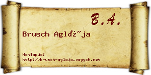 Brusch Aglája névjegykártya